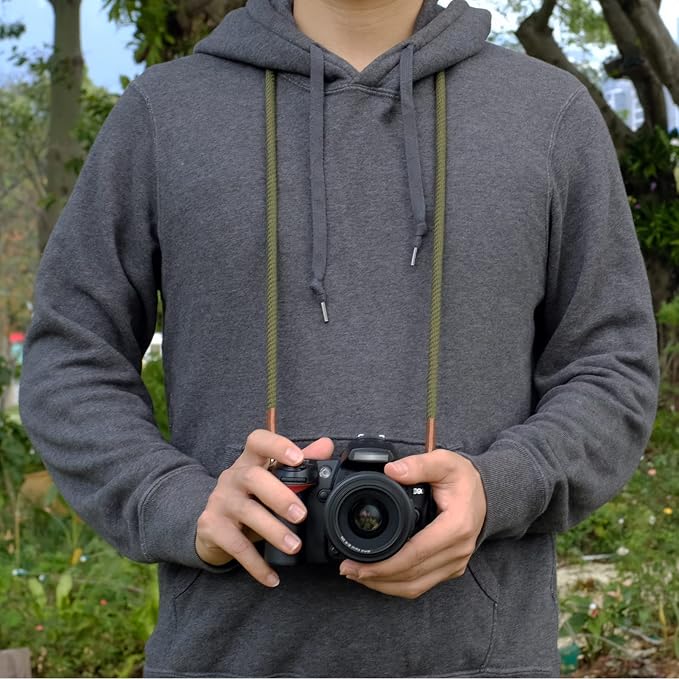 VKO Camera Strap,Soft Rope Camera Neck Strap, Shoulder Strap for DSLR SLR Mirrorless Camera with Round Hole Interface 100cm - Image 2