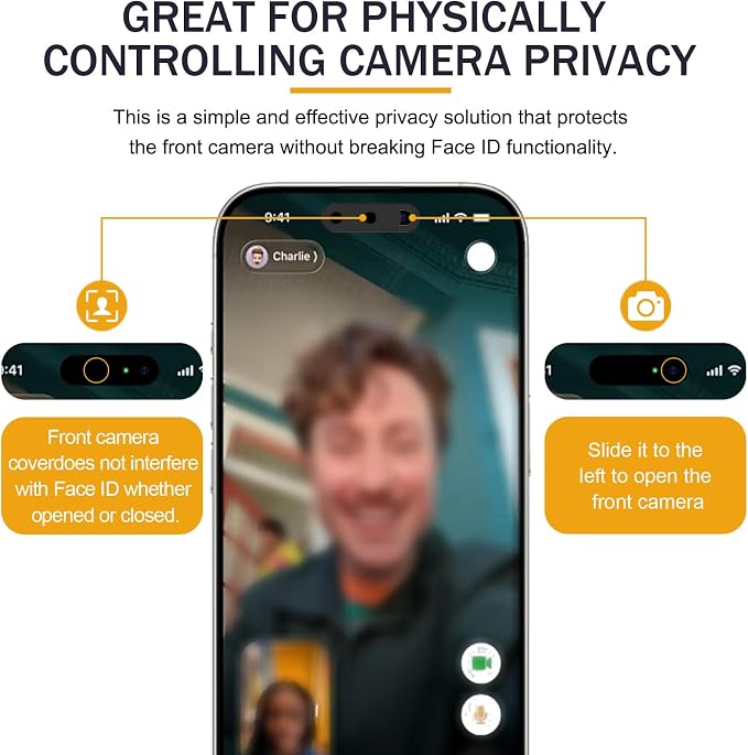 Privacy Cover, Camera Cover Compatible for iPhone 17 Pro/17 Pro Max | Protect Privacy and Security,Camera Lens Blocker Protect Security and Privacy-2Pack - Image 7