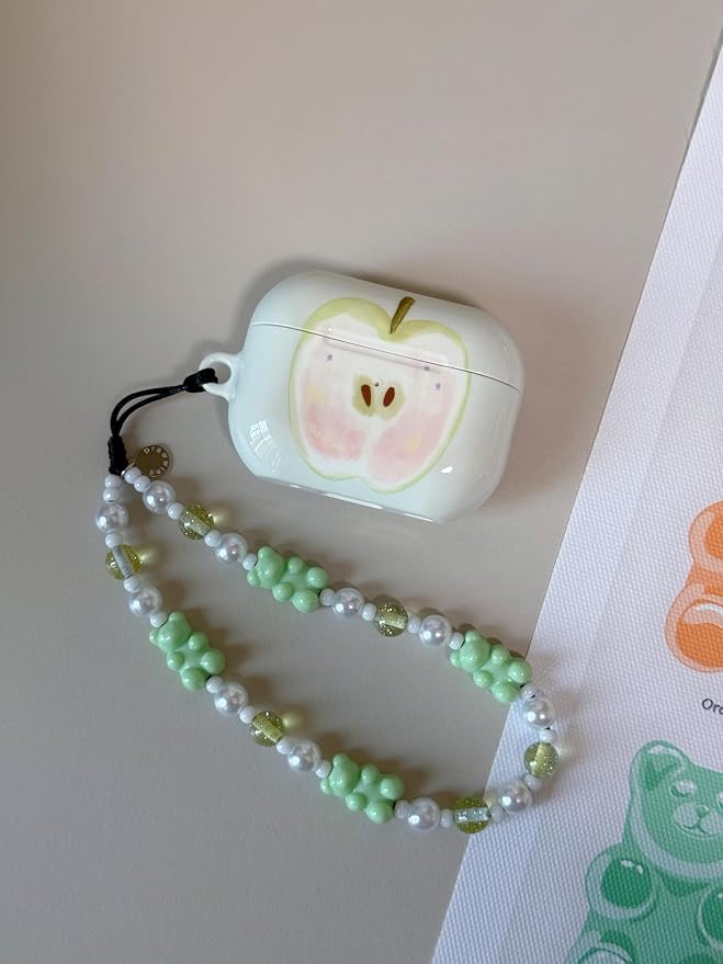 Drawwind Phone Charm Strap Cute Wrist Straps Cell Phone Charm String Y2K Aesthetic Lanyard Wristlet Chain for Case Camera AirPods Bags Keychains (Green Bear) - Image 4