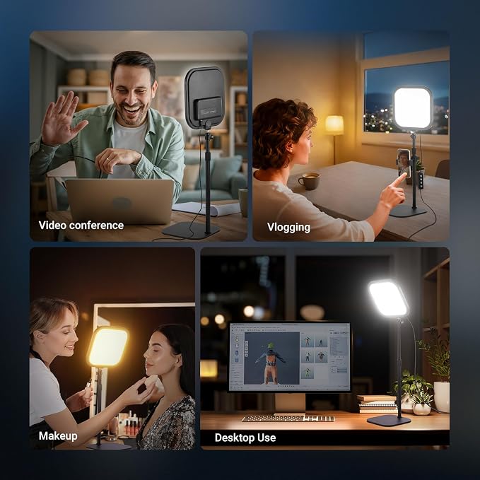 NEEWER Basics 10.8" Video Conference Lighting, 15W Bi Color Edge Lit Full Screen CRI95+ Ring Light with Desk Stand & Phone Holder for Webcam Meeting Streaming Computer Laptop Zoom Calls - Image 7