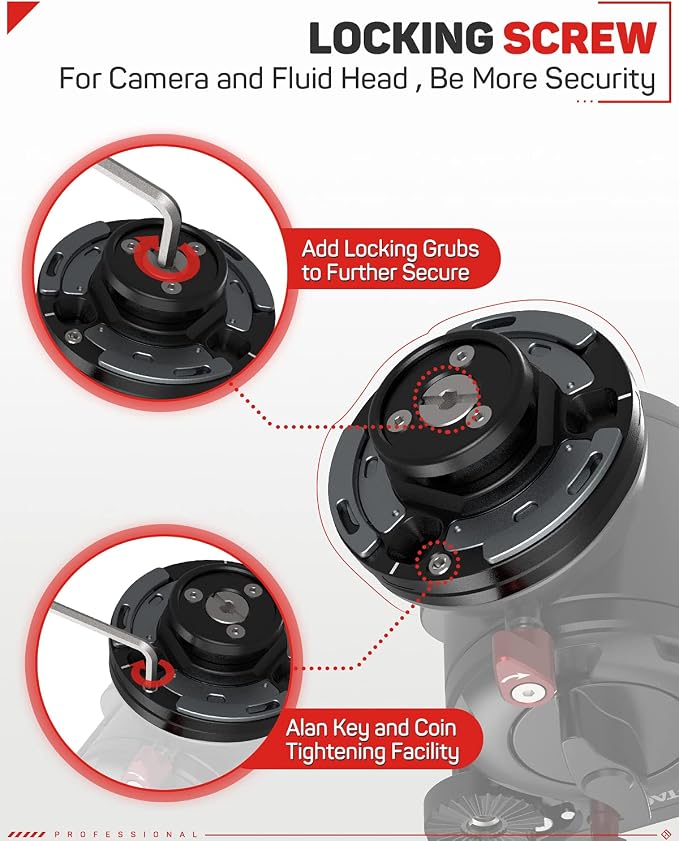 IFOOTAGE Seastar Q1S Upgrade Camera Quick Release Plate | Quick Connect Tripod Mount Compatible with Canon Nikon Sony DSLR Camcorder, Video Photography Ball Head Tripod Monopod Slider - Image 5