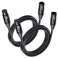 Cable Matters 2-Pack Premium XLR to XLR Cable, Microphone Cable, M-F, 6ft | Mic Cable, Male to Female, 21 AWG Oxygen-Free Copper (OFC), Black by CableMatters