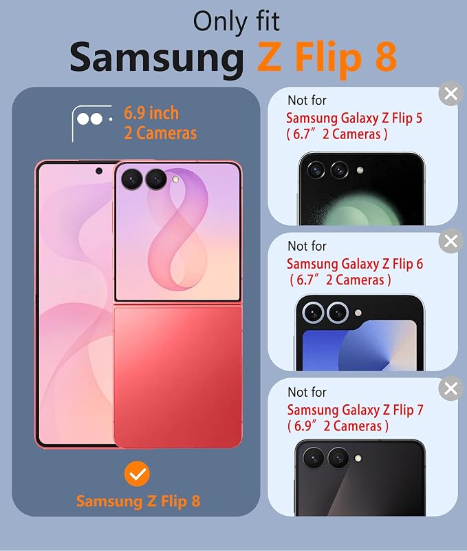 FNTCASE for Samsung Galaxy Z Flip 8 Case, Fit for Magsafe, Screen Protector | Hinge Protection, Translucent Matte, 18FT Military Grade Drop Proof, Protective Phone Cover, Light Pink - Image 2