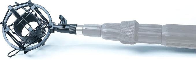 Universal Shock Mount for Shotgun Microphones fits 5/8 and 3/8 Inch Boom Poles - Image 3