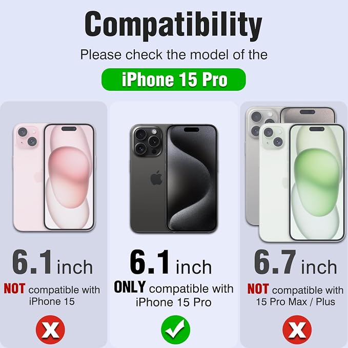 Nillkin for iPhone 15 Pro Case Silicone Upgraded[Compatible with MagSafe][Innovation Metal Camera Invisible Stand] Military Grade Protection Shockproof Phone Case for iPhone 15 Pro 6.1'' Blue - Image 6