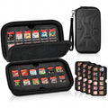 Game Card Case for Nintendo Switch, 72 Games and 144 MicroSD Cards, Black | Hard EVA Memory Card Organizer with Removable EVA-PVC Trays, Fitted Slots and Finger Grooves for Easier Browsing by GWCASE