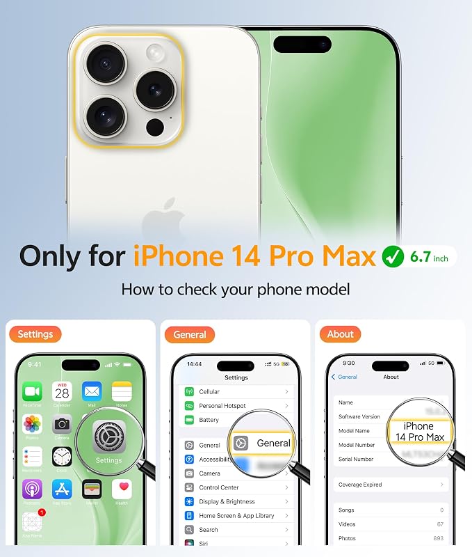 FNTCASE for iPhone 14 Pro Max Case, Fit for Magsafe, Glass Screen Protector | Full Camera Protection, Translucent Matte, 14FT Military Grade Drop Proof, Shockproof Protective Phone Cover, Light Moss - Image 2