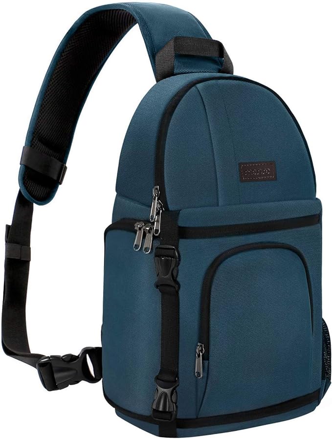 MOSISO Camera Sling Bag, DSLR/SLR/Mirrorless Camera Case Camera Backpack | Shockproof Photography Bag with Tripod Holder&Removable Modular Inserts Compatible with Canon/Nikon/Sony/Fuji, Deep Teal by MOSISO