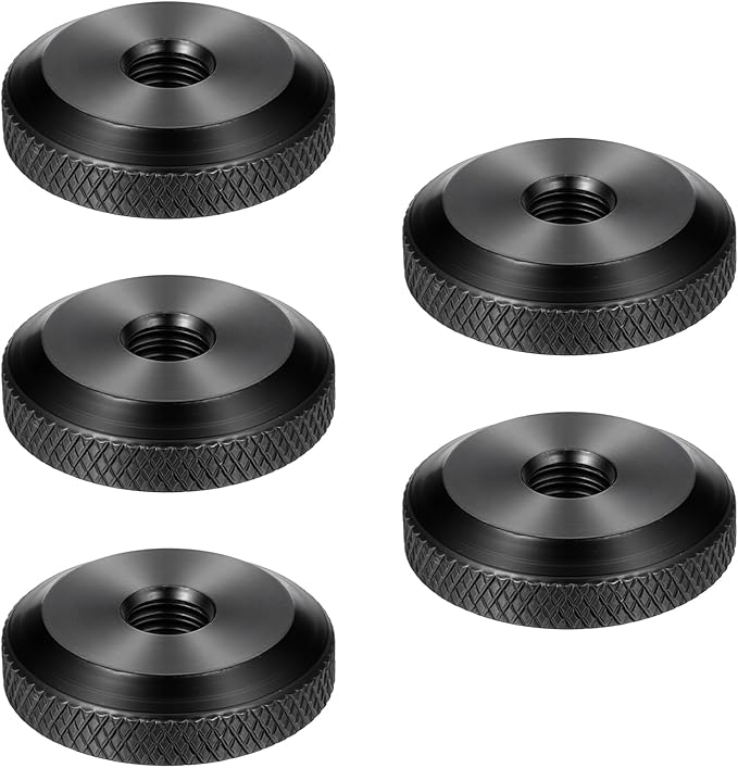 5 PCS Thumb Nuts 1/4-20 Female Screw Knob Knurled Wheel Lock Nut Knob Screws Air Cleaner Wing Nut Mount Adapter Spacer for 1/4 Inch Hot Shoe Flash Stand Tripod Camera Rig Stick Photography by Unknown