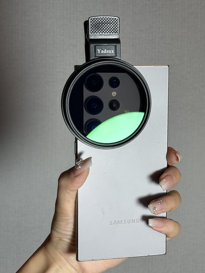67mm Clip-on Phone CPL Polarizer Filter Lens for Samsung24,23,22 iPhone16,15,14, and Other Smart Phones, Equipped with Detachable Right Angle Shading Board, Applicable to All Mobile Phone Cameras - Image 5