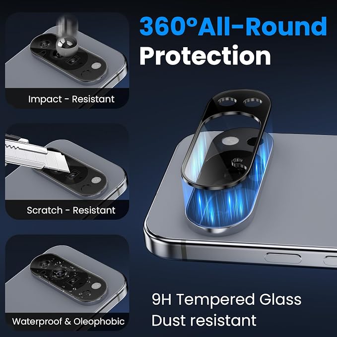 for Google Pixel 10 Pro XL Privacy Screen Protector & Lens Protector | 2+2 Pack, Anti Spy, Support Fingerprint Unlock, 9H Hardness Tempered Glass Film, Case Friendly, Bubble Free, Anti-dust - Image 7