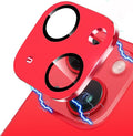 Camera Lens Protector for iPhone 14 /iPhone 14 Plus Metal Camera Cover Film, 9H Tempered Glass, Anti-Scratch, Case Friendly - Red by Hsefo