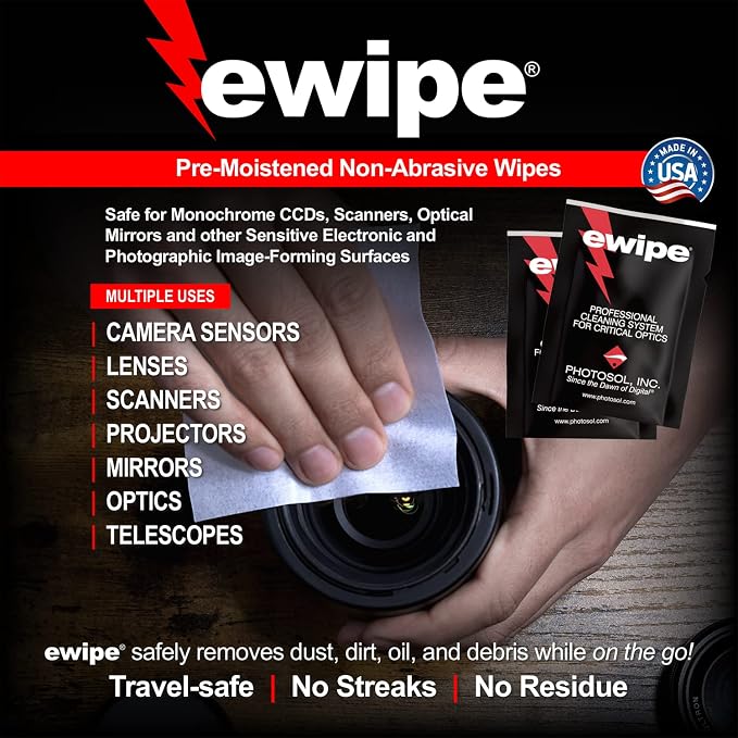Photographic Solutions Digital Survival Kit - Type-4 (33mm) Sensor Swabs, PEC-PAD Photo Wipes, E-Wipe Packet, Aeroclipse Optic Cleaner Non-Flamable Solution - Camera Cleaning Kit with Travel Bag - Image 7
