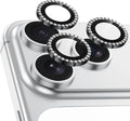 Meshine for iPhone 17 Pro/17 Pro Max Camera Lens Protector,Scratch Proof,Strong Adsorption,9H Hardness with Metal Ring Camera Cover,Ultra Thin Case Friendly, Accessories Lens Protector,Shiny Black by Meshine