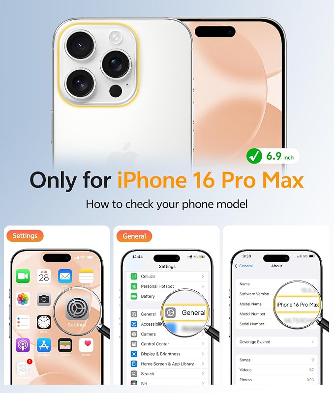 FNTCASE for iPhone 16 Pro Max Case, Fit for Magsafe, Glass Screen Protector | Anti Yellowing, Magnetic Phone Cases, 14FT Military Grade Drop Protection, Slim Shockproof Protective Cover, Clear - Image 2