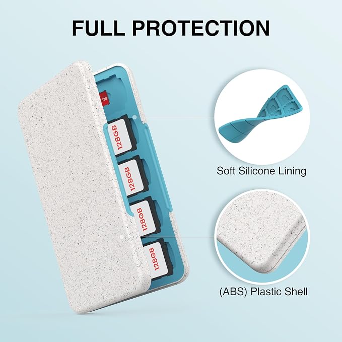 HEIYING SD Card Holder with 40 Precise Slots for SDXC SDHC Micro SD Cards | Portable SD Card Case, Hard ABS Shell with Soft Silicone Lining, Precise Card Slots,Magnetic Closure for Neat Storage - Image 4