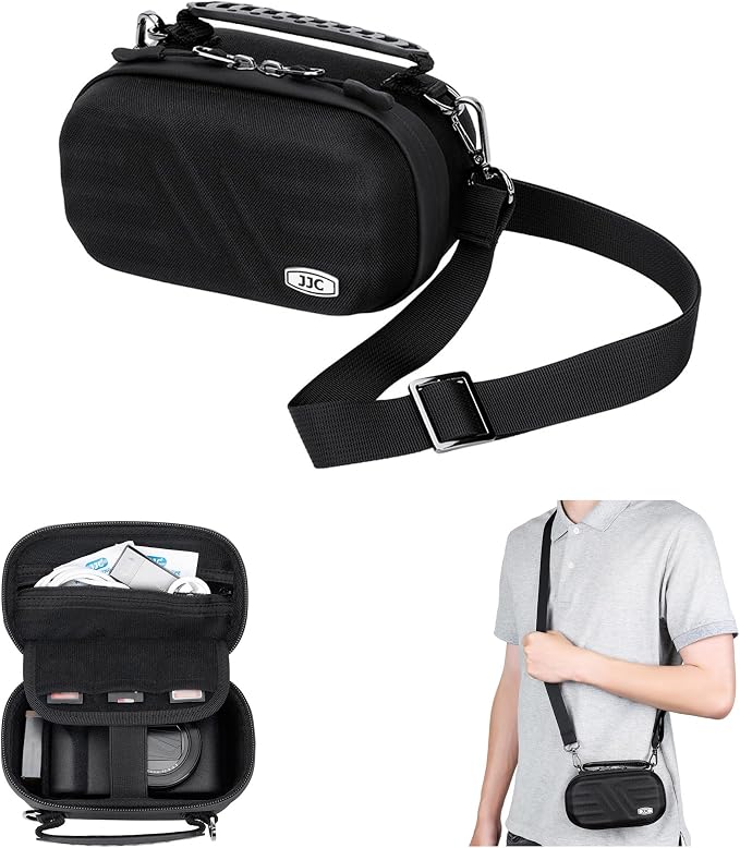 JJC Carrying Case Pouch for Canon PowerShot V1 G7X III II, Sony ZV-1F ZV-1 | for Sony ZV1 II RX100 VII, Olympus TG-7 TG-6 TG-5, GoPro Hero DJI Osmo Action Cameras, Travel Protective Bag with Neck Strap by JJC