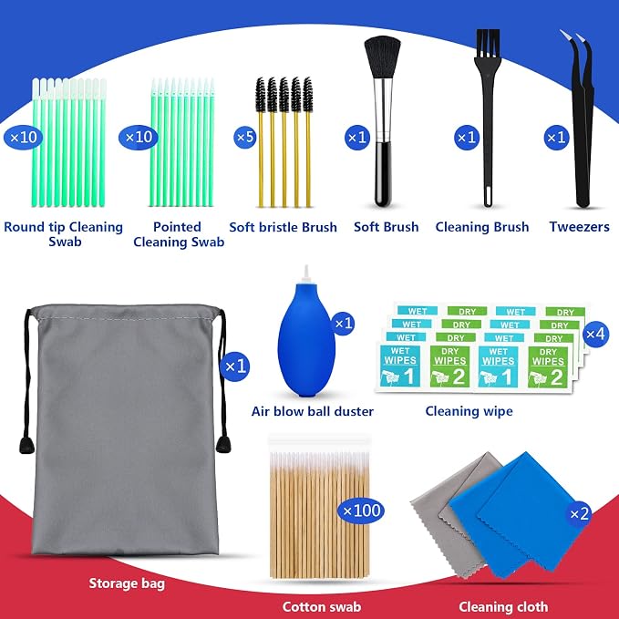 Cleaning Kit for iPhone, Cleaning Tool for Phone Charging Port Speaker | Electronic Cleaning kit Compatible with iPhone Airpods Earbuds Camera USB C Lightning Port ipad (140PCS) - Image 2