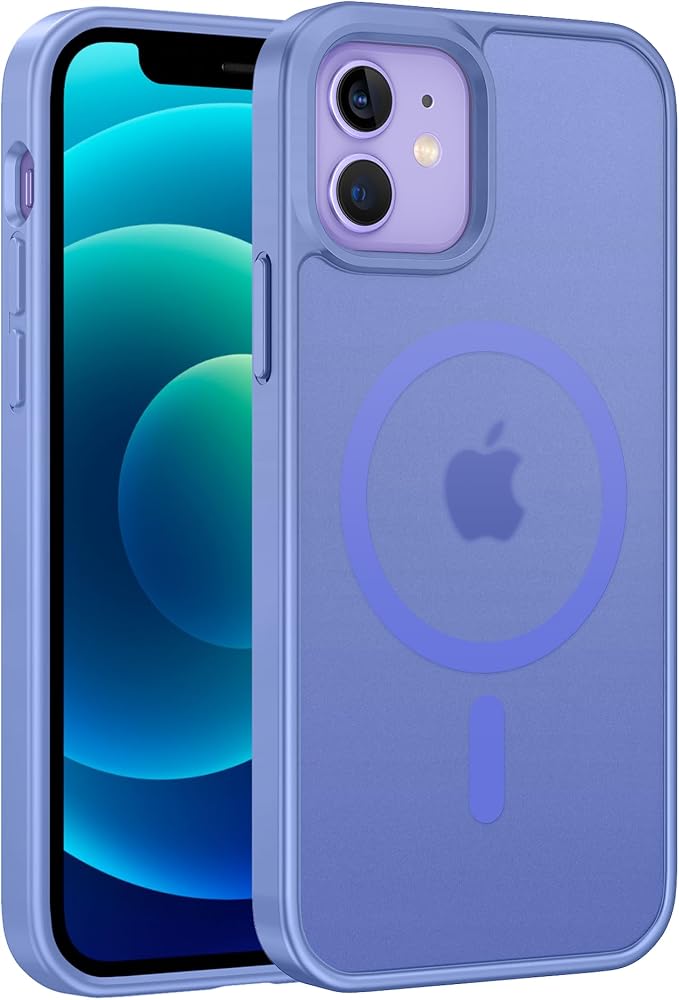FNTCASE for iPhone 12/iPhone 12 Pro Case Light Purple: Fit for MagSafe | Translucent Magnetic Camera Protection Slim Cases, 14FT Military Grade Drop Tested, Matte Shockproof Cover by FNTCASE