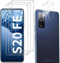 Galaxy S20 FE Screen Protector and Camera Protector, [3 Screen Protectors+3 Camera Protectors][Support Fingerprint] Tempered Glass Screen Protector for Samsung Galaxy S20 FE 5G/4G by Unknown