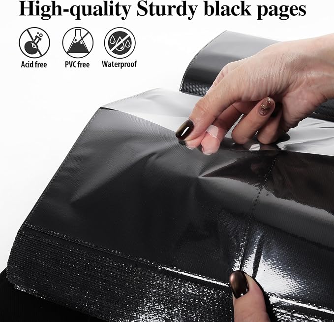 RECUTMS Photo Albums 4x6 Pictures, 600 Pockets Large Capacity Picture Album | Acid-Free Black Pages, Leather Cover, Dual Horizontal/Vertical Pockets, Custom Photo Cover, Perfect for Wedding, Family&Trave - Image 4