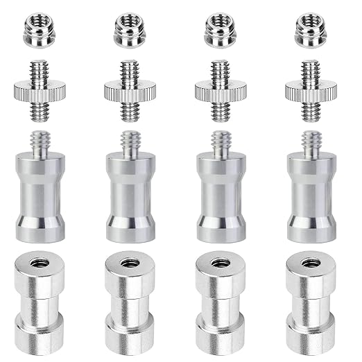 16PCS Camera Screws Mount Set 1/4 Inch and 3/8 Inch Threaded Converter Screws Adapter Flash Shoe Mount for DSLR Camera/Tripod/Monopod/Ballhead/Flash Light/Quick Release Plate by Homeet