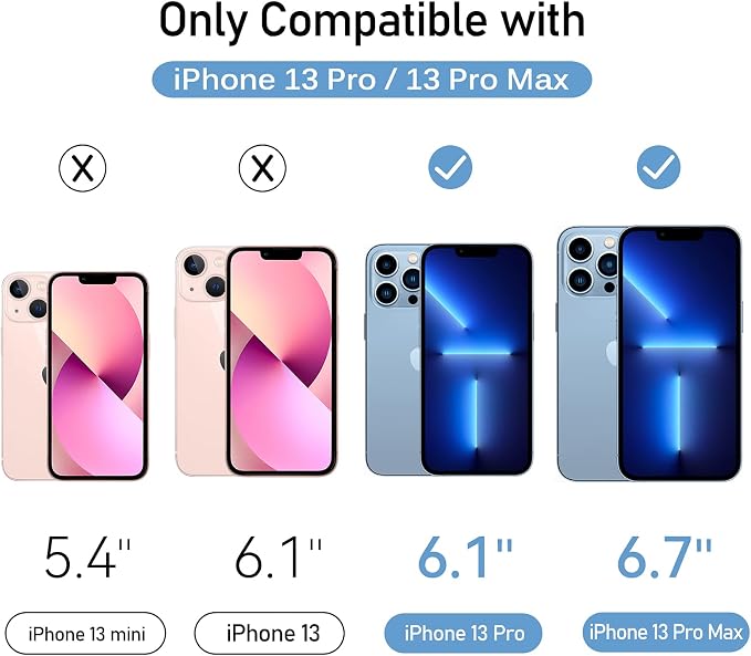 ivoler Camera Lens Protector for iPhone 13 Pro Max 6.7"/13 Pro 6.1", 4 Pack | Screen Protector Tempered Glass[Case Friendly][New version],Scratch-Resistant,Easy Installation,Clear+Black Circle - Image 2