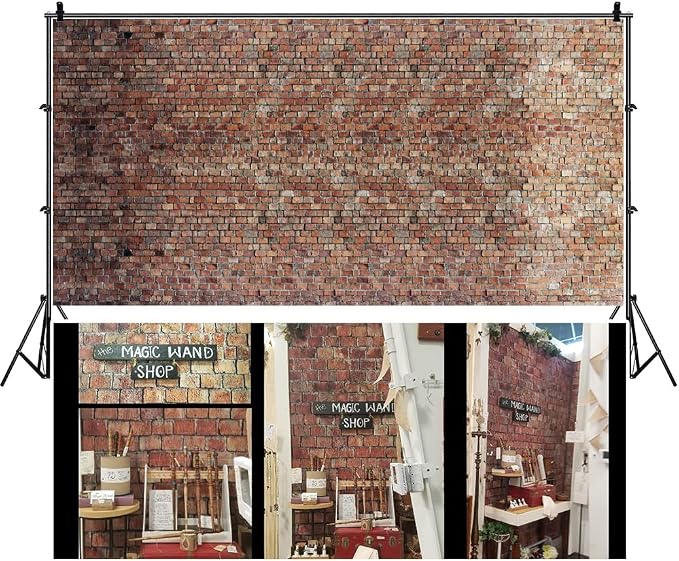 20x10ft Vintage Red Brick Wall Photo Backdrop Newborn Baby Girls Adults Portrait Photography Background Wallpaper Photo Studio Props Large Size 6x3M by Unknown
