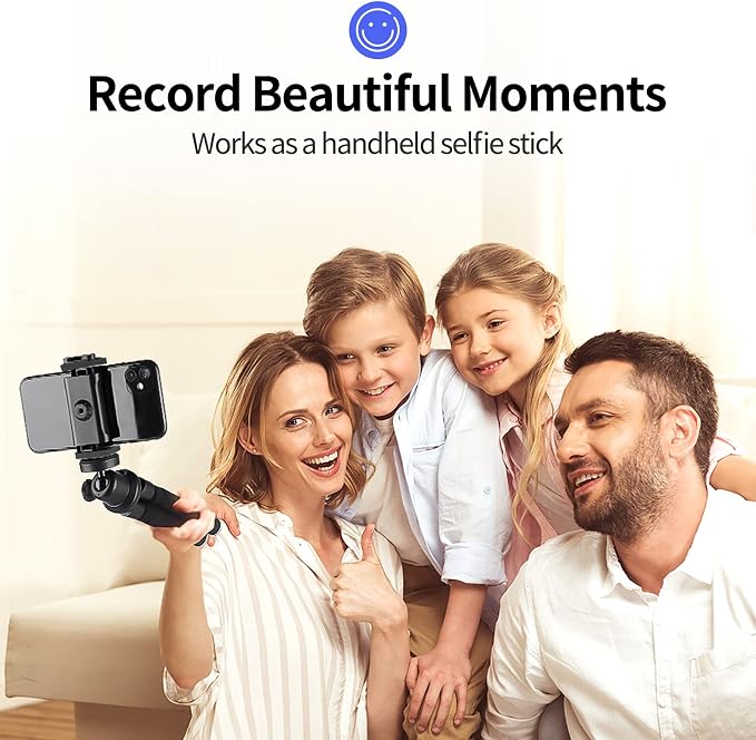 Aureday Phone Tripod, Flexible Tripod for iPhone and Android Cell Phone, Come with Wireless Remote and Clip for Video Recording/Vlogging/Selfie - Image 6