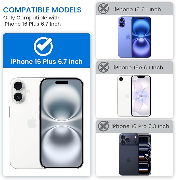 VEGO for iPhone 16 Plus Case with Camera Cover & Privacy Screen Protector | Tempered Glass Screen Protector & Ring Kickstand Military Grade Heavy Duty Protection Cover for iPhone 16 Plus - Rose Gold - Image 2