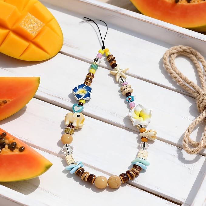 Cute Beaded Camera Wrist Strap for Phone, Digital Camera Charm Lanyard, Pearl Beaded Chain for Bag Keychain Gift - Image 7