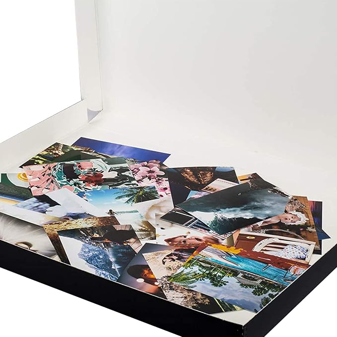 Lineco 16x20 Black Clamshell Archival Folio Storage Box, 1.75" Deep | Acid-Free with Metal Edge. Preserves Picture Longevity, Organize Photos or Documents, Crafts, DIY - Image 4
