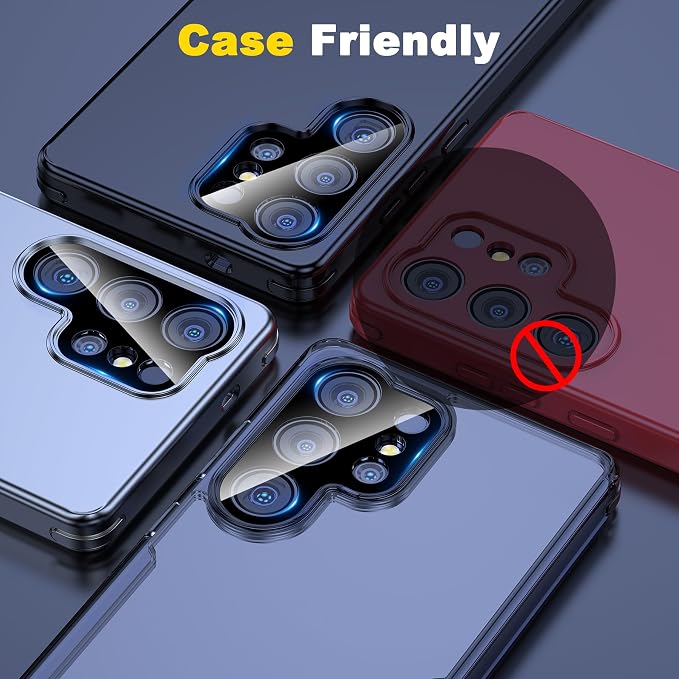 YWXTW 3 Pack Camera Lens Protector for Samsung Galaxy S25 Ultra 6.8 Inch, 9H Tempered Glass Ultra HD [No Impact on Night Shots] S25 Ultra Lens Protector, Anti-Scratch No Bubbles - Image 6