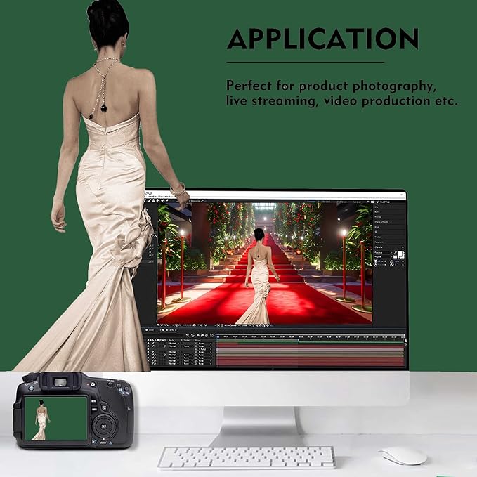 Dark Green Photography Backdrop for Photoshoot, Fabric 5x7ft | Versatile Studio Photo Backgrounds, Non Reflective, Easy to Use, for Portraits, Product, Party, Video Creation - Image 3