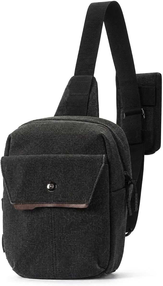 TULLIO Camera Bag Small Sling Crossbody Chest Pack for DSLR Mirrorless | Features a detachable pouch in a compact, lightweight design for everyday use. Fits 10" tablet & Sony/Fuji/Canon cameras by TULLIO