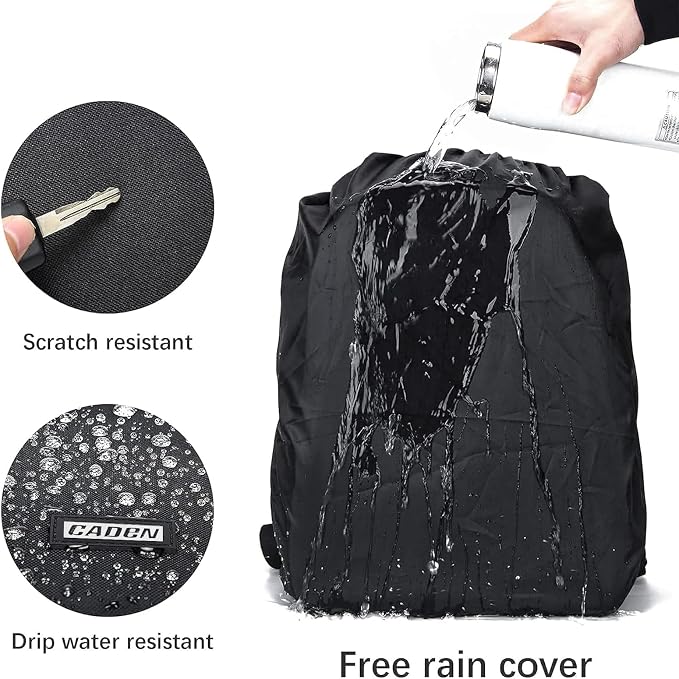 CADeN Camera Backpack Bag Professional for DSLR/SLR Mirrorless Camera Waterproof, Camera Case Compatible for Sony Canon Nikon Camera and Lens Tripod Accessories (Large, 5.0 Black) - Image 8