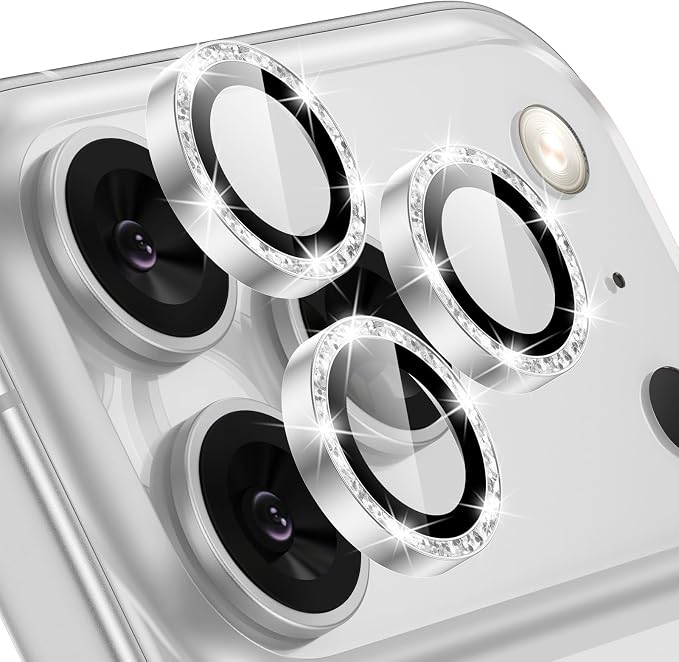 Tensea Camera Lens Protector Compatible for iPhone 17 Pro Max/17 Pro | Metal Aluminum Alloy Tempered Glass Cover Bling Camera Screen Protector Accessories, Case Friendly by Tensea