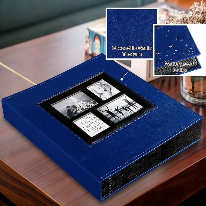 Ywlake Photo Album 4x6 500 Pockets Photos, Extra Large Capacity Family Wedding Picture Albums Holds 500 Horizontal and Vertical Photos Blue - Image 3