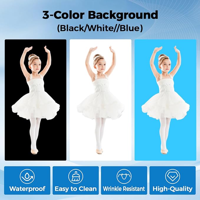 Photo Light Box, Portable 47"x20"x55" Photo Studio Light Box, Shooting Tent Kit with 576 Light Beads and 3 Color Backdrops. Large Lightbox with 6 Stepless Dimming Light Boards for Photography - Image 3