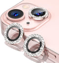 Tensea for iPhone 13/13 Mini Camera Lens Protector Bling, Camera Cover | 9H Tempered Glass Camera Screen Protector, Metal Individual Ring for iPhone13 6.1inch/ 13mini 5.4inch, HD Clear, Easy Install by Tensea