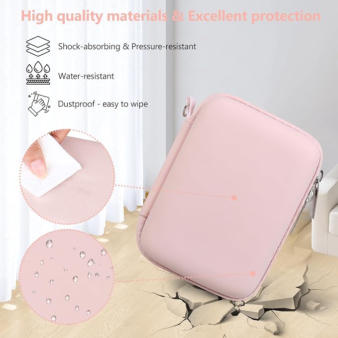 Carrying Case for Canon PowerShot SX740 HS, SX730 HS Camera, Pink | SX720 HS, SX620 HS, G7 X Mark III, G7 X Mark II Digital Camera, Storage Holder Travel Bag with Mesh Pocket for Battery Pack - Image 5