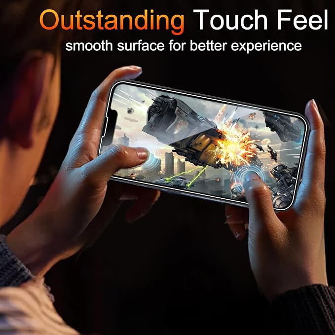 TZGZT 3 Pack Screen Protector for iPhone 14, Tempered Glass, Case Friendly | 9H+ Hardness, Military Grade Shatterproof, Anti-Scratch, HD, Easy Installation, Bubble Free, Include Camera Lens Protectors - Image 8