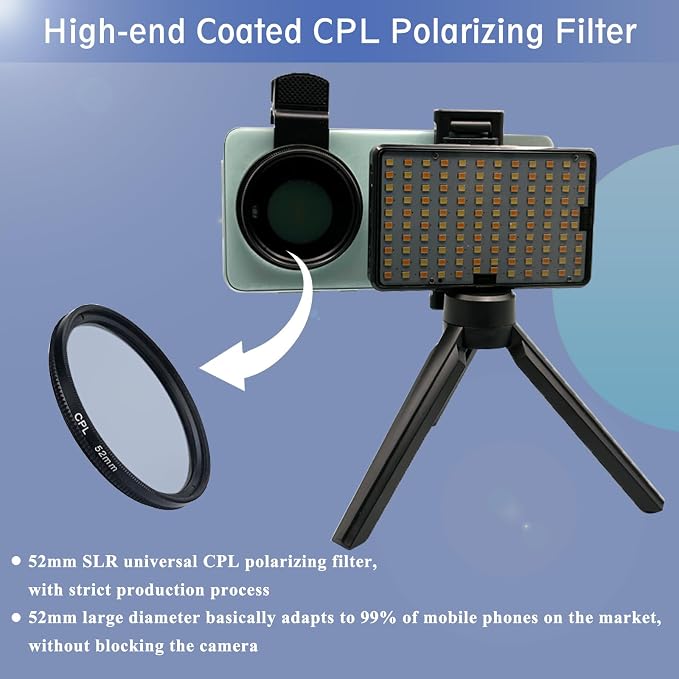 Tattoo Light with CPL Filter Lens Remove Glare LED Tattoo Photography Video Lights for Taking Tattoo Photos, Video Recording,TikTok,YouTube,for Phone, Camera, Laptop - Image 3