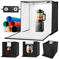 K&F CONCEPT Photo Studio Light Box 20"x20" with 160 CRI 97 LED Lights | Portable Folding Shooting Tent 3000K-5600K Dimmable & 6 Backdrops for Product Photography ZYRY09 by KFCONCEPT