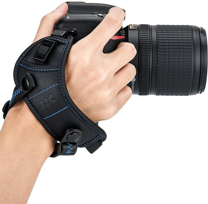 JJC Deluxe Microfiber Camera Hand Strap, Secure Padded Camera Wrist Strap | for Canon Nikon Sony Fuji Fujifilm Olympus DSLR and Mirrorless Cameras, Must Have Photography Accessories for Photographers by JJC