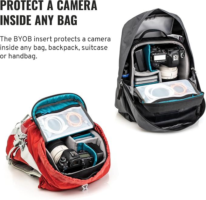 Tenba BYOB 10 DSLR Backpack Insert - Turns any bag into a camera bag for DSLR and Mirrorless cameras and lenses – Blue (636-625) - Image 3