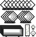 20 Pack 3D Black Floating Display Case with Bases, 3 Sizes Challenge Coin Display Holder, Transparent PE Jewelry Storage Box for Medallions, Jewelry, Coins, Sea Shell Collectibles by Unknown