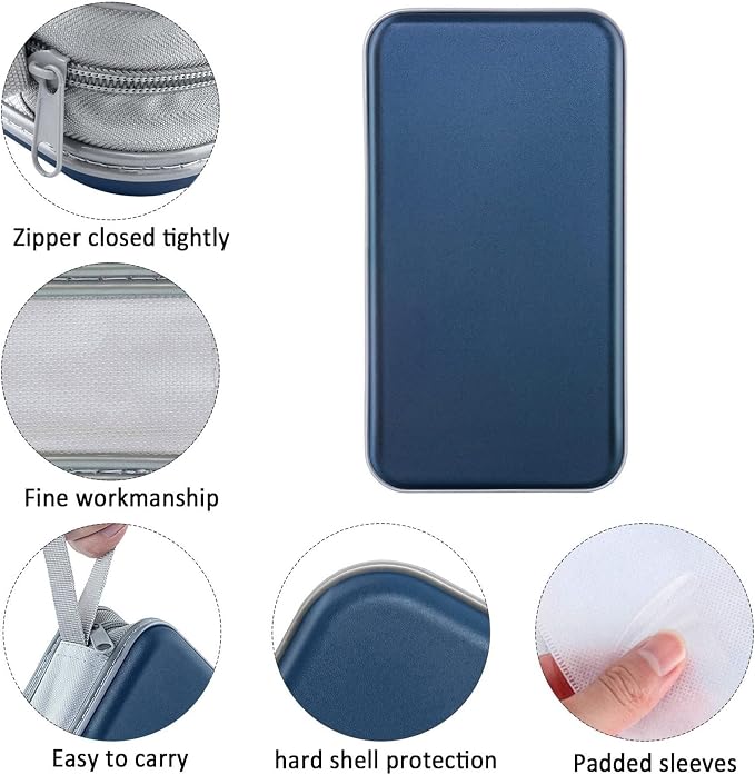 Siveit CD Case Holder, 80 Capacity CD/DVD Case Holders Wallet Hard Plastic CD DVD Disc Cases Storage Binder for Car Home Office Travel (Dark Blue) - Image 2