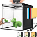 Photo Light Box, 12/16/20/24/32/47 Inch Photography Light Box with CRI>95 120 Light Beads. Dimmable Shooting Tent Kit with White and Warm Light. 6 Backdrops Photo Booth for Studio Products Display by Unknown
