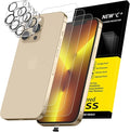 NEW'C 3x for iPhone 13 Pro Max Screen Protector (6.7 inches)+ 3x Camera Lens Protector, Sensor Protection + Dust Plug - Case Friendly Tempered Glass Film, Ultra Resistant by NEWC